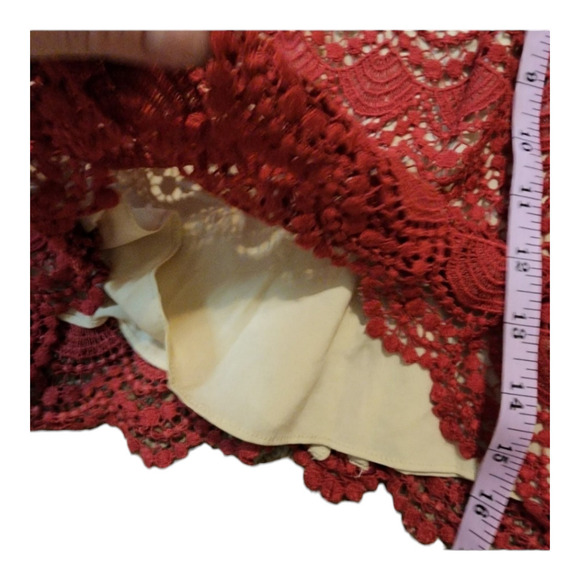 Club Monaco Red Lace Jayne Mini Skirt size 10 - Picture 7 of 7